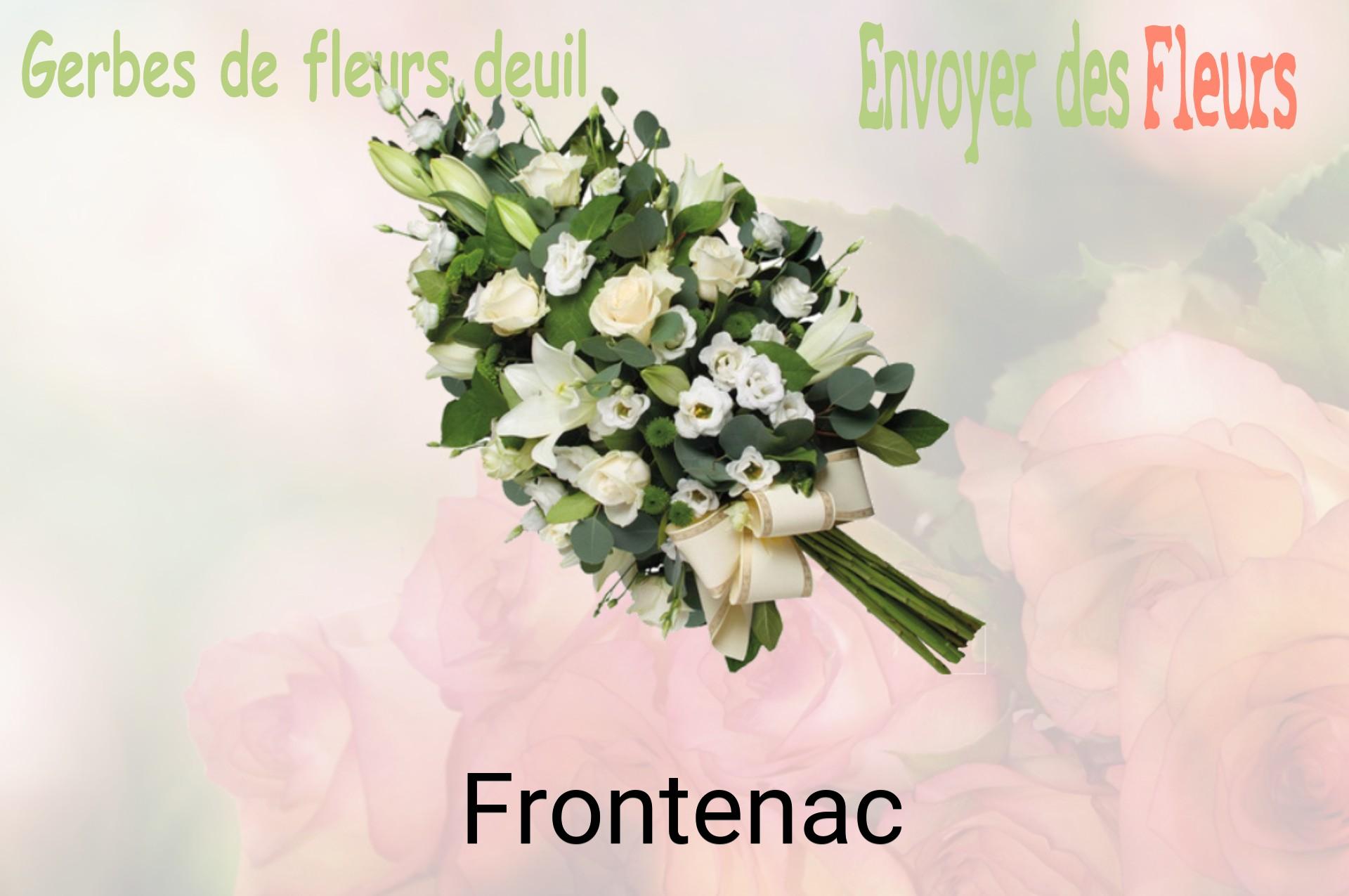 Gerbe de fleurs de deuil livrée à Frontenac